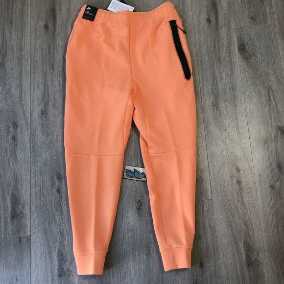 Nike Tech Fleece “Washed” Jogger Orange Frost Black mens size Medium - Picture 2 of 5